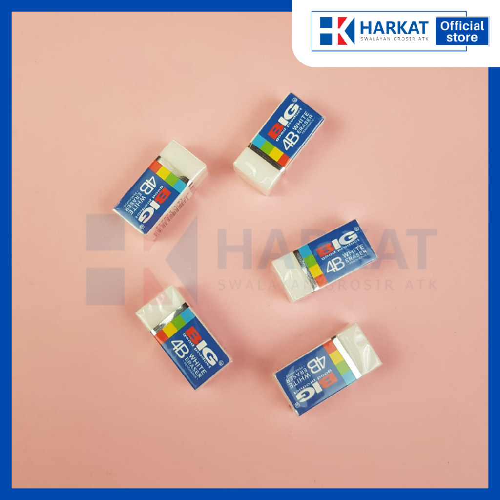 

Penghapus Merk Big Murah READY PAKET 4 DAN BOX PENGHAPUS / STIP 9241/9401 4B White Eraser BIG