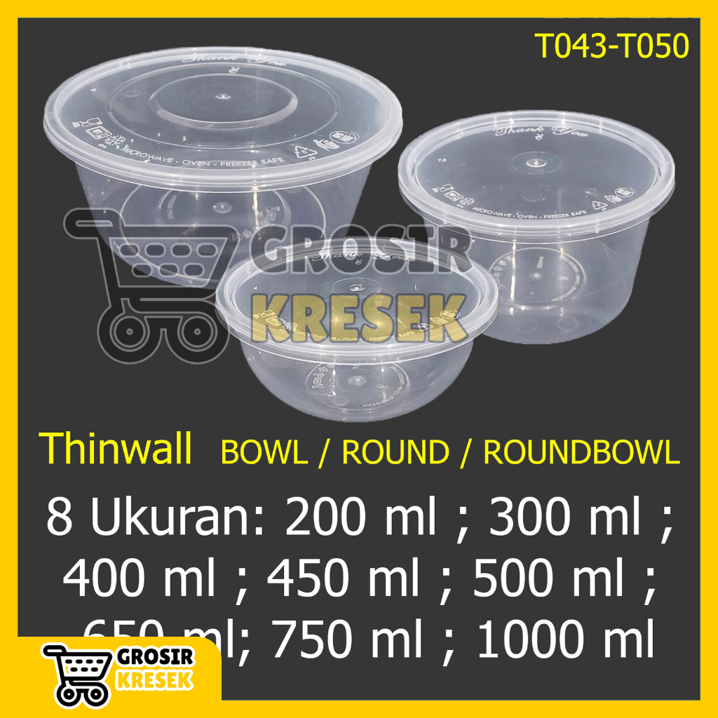 [LBR VAR] A70 Thinwall Victory Round Bowl isi 25 Tepak Plastik Murah ALLSIZE VARIAN ( ukuran 200 - 3