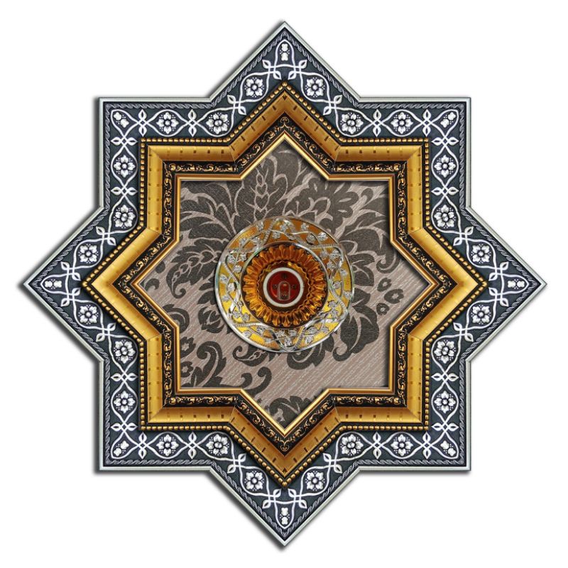 ORNAMEN PLAFON PVC STAR DOUBLE ESTETIK 50 X 50 CM