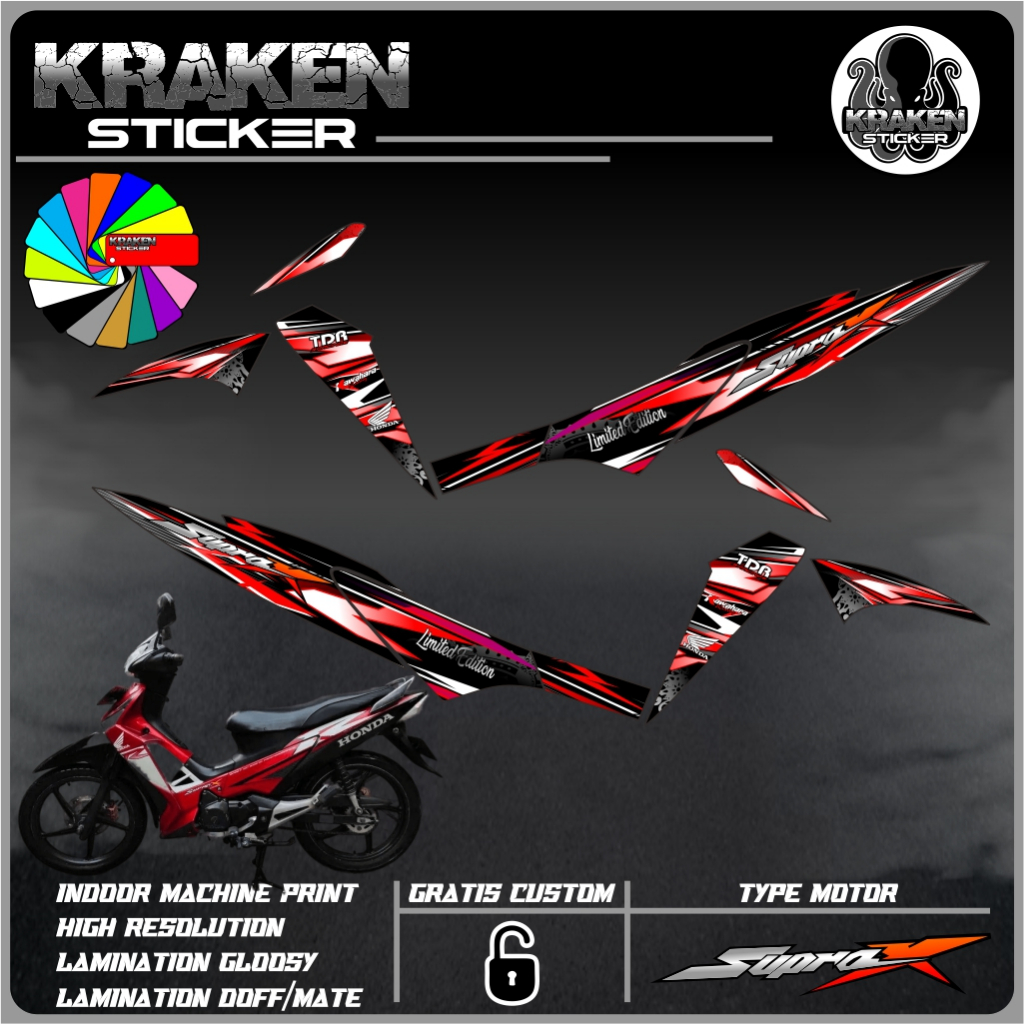 STRIPING SUPRA X 125 2008 STIKER SUPRA X 125 STICKER LIS LIST SUPRA X 125 2008 CODE 01