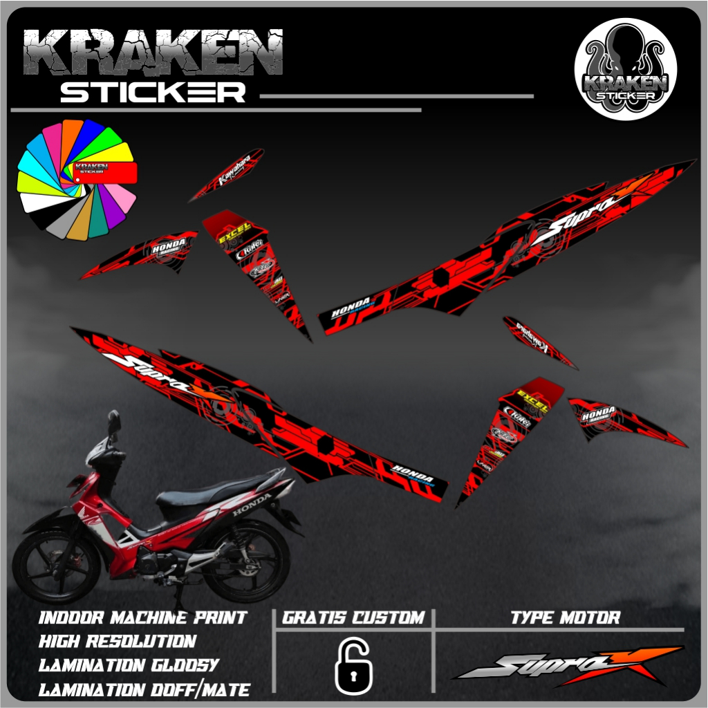 STRIPING SUPRA X 125 2008 STIKER SUPRA X 125 STICKER LIS LIST SUPRA X 125 2008 CODE 09