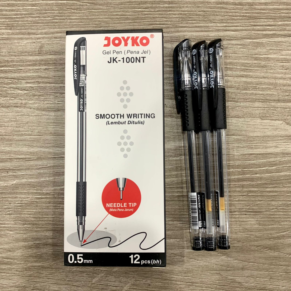 

Pulpen Joyko JK-100NT 0,5mm Gel Pen - 1 Lusin 12 pcs