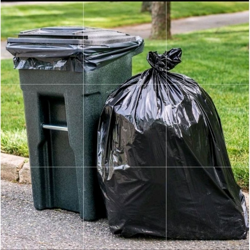 Grosir 10 ball Kantong Plastik Sampah Hitam Ukuran 60x100 90x120