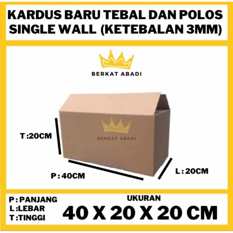 KARDUS UKURAN 40 X 20 X 20 CM