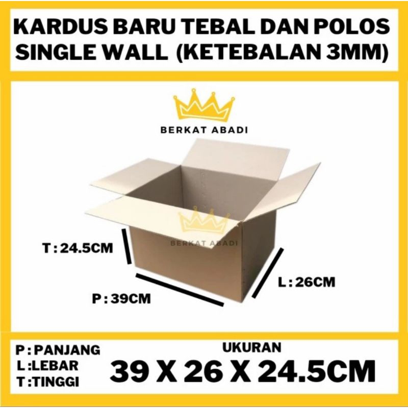 

KARDUS POLOS / KARTON BOX UK 39 X 26 X 24.5 CM