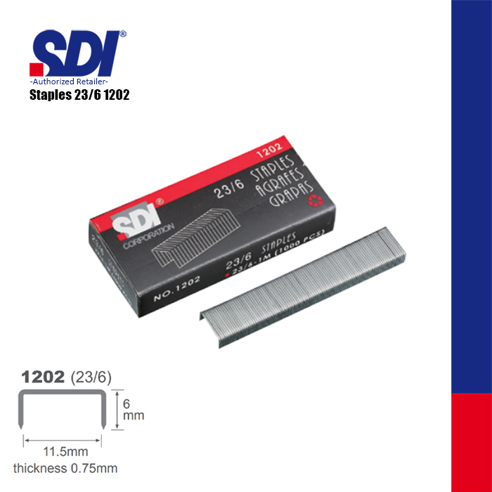 

Isi Staples 23/6 / Heavy Duty Staples 1202 SDI 1 box