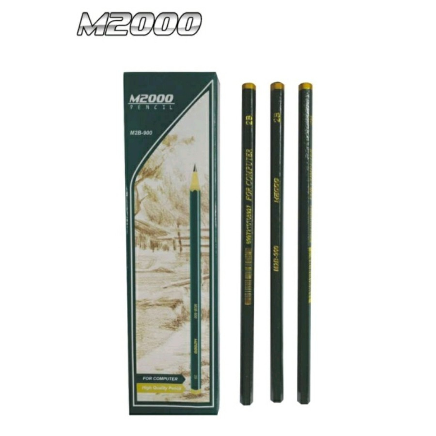 

Pencil / Pensil 2B M2000/ pinsil M2B-900 Hijau Isi 12 Pcs