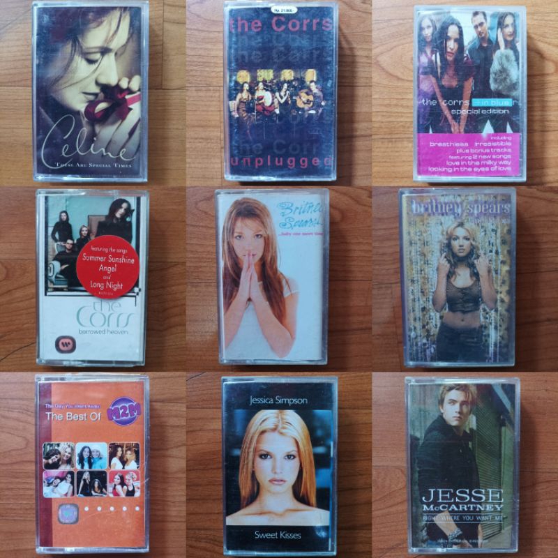 Kaset Pita Celine Dion The Corrs M2M Jessica Simpson Jesse McCartney Indonesia