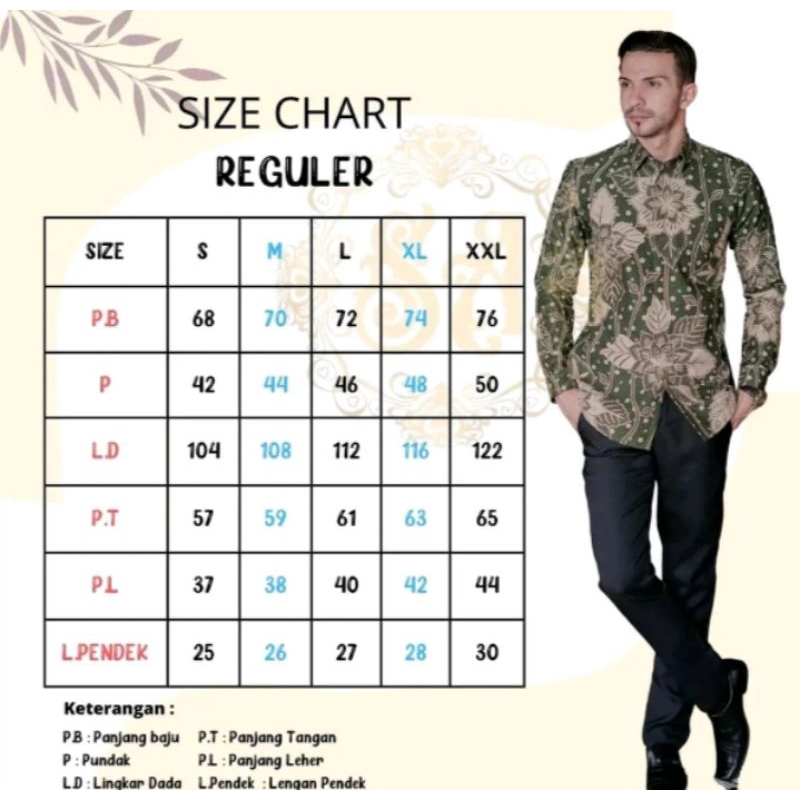 KEMEJA BATIK PRIA SLIMFIT DAN REGULER