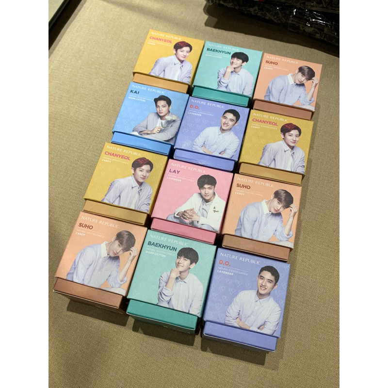 EXO X Nature Republic Scented Candle Lilin Aromaterapi Aromatheraphy Baekhyun Chanyeol