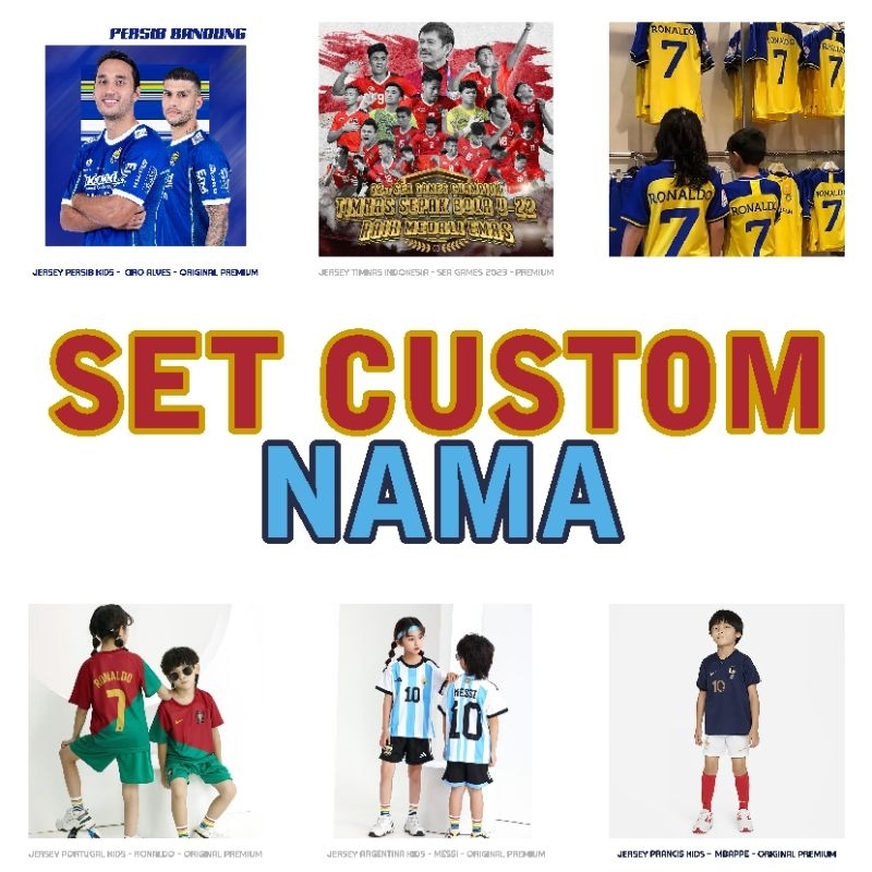 Jersey Setelan Bola Dewasa castume Nama nomor sendiri best quality terbaru