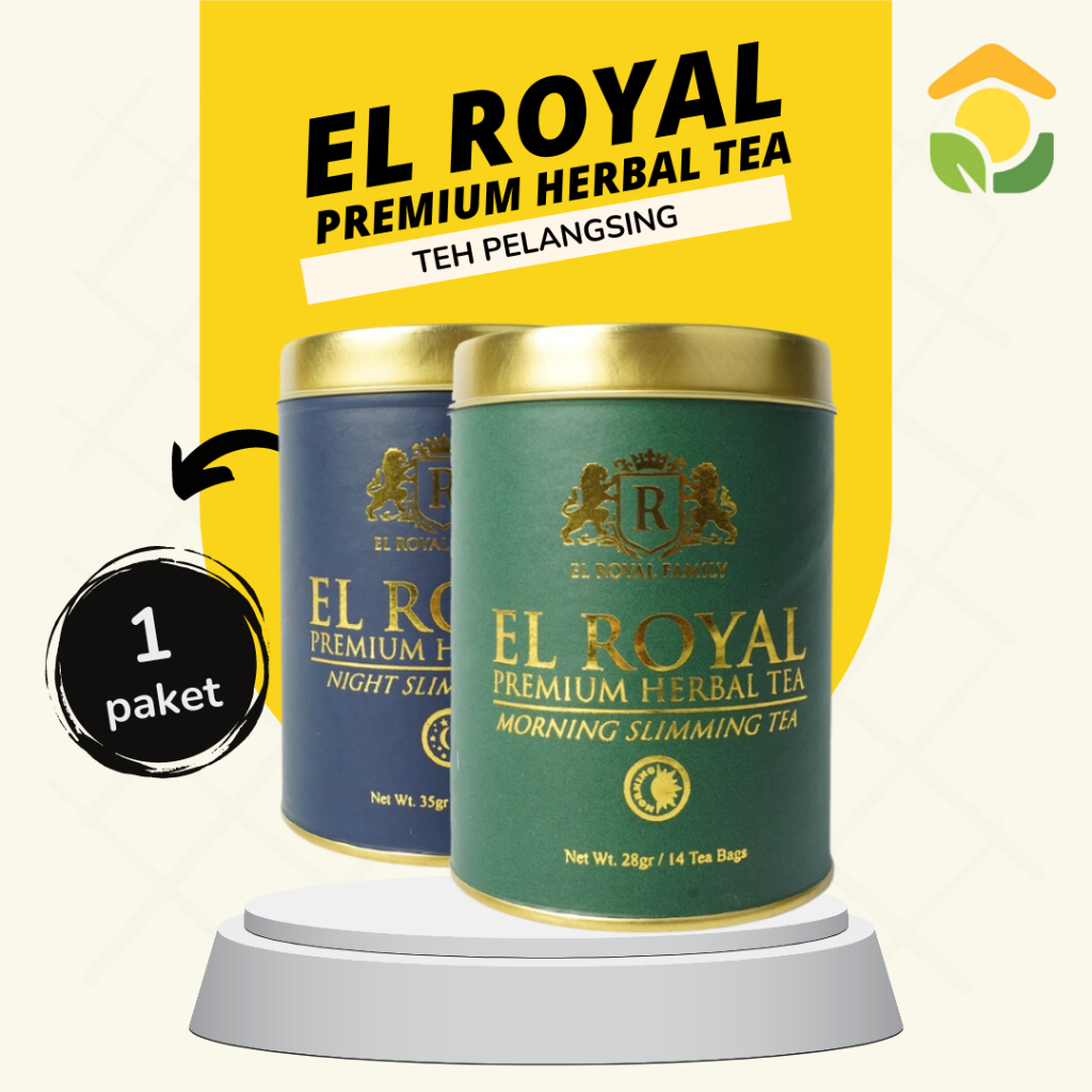 

Teh Pelangsing Herbal Penurun Berat Badan Cepat Alami Pelangsing Perut Buncit BPOM Original El Royal Premium Tea