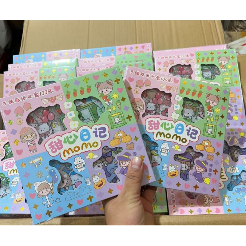 

Stiker Momo Rainbow isi 100 Lembar / Stiker Kartun Korea Anti Air