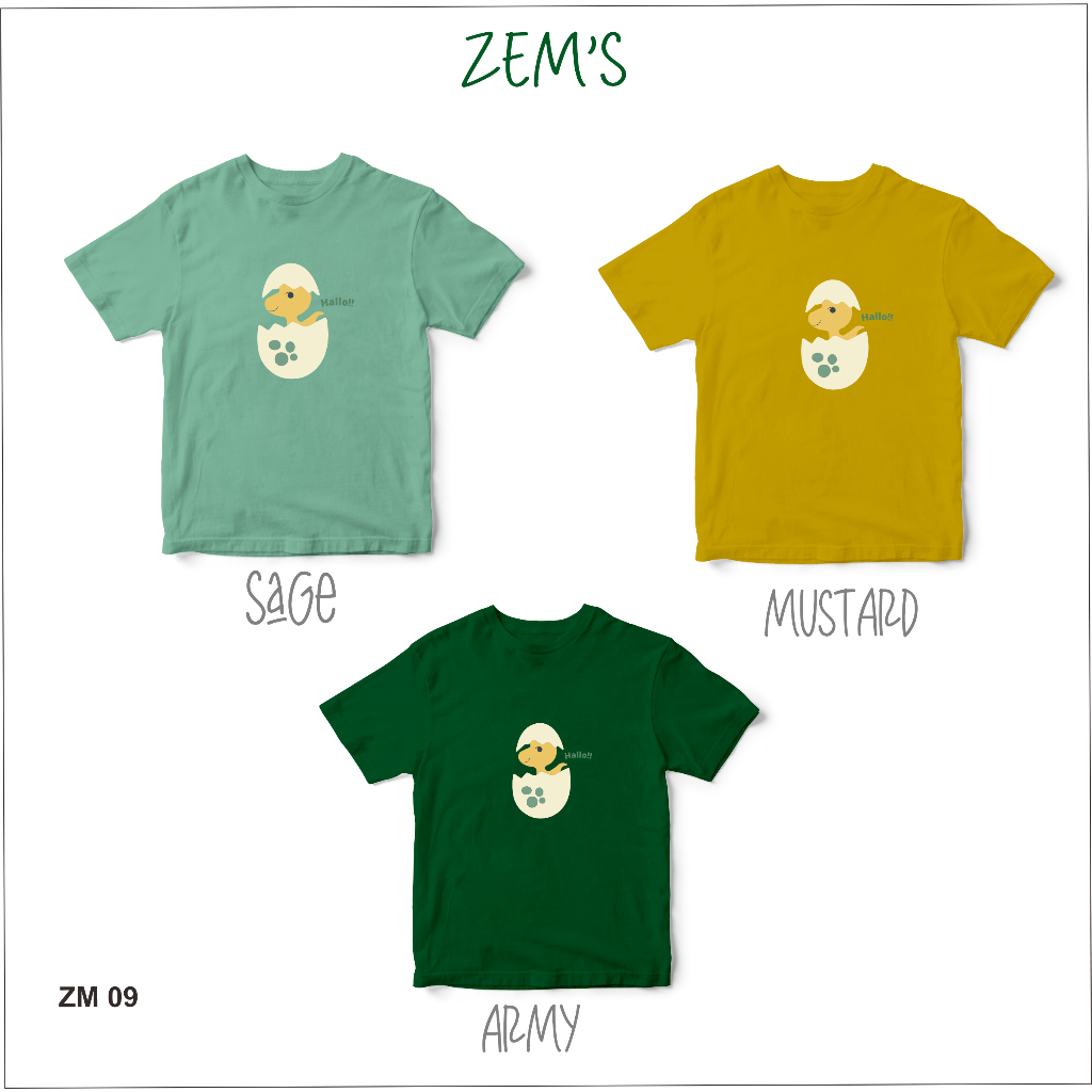 Zem'skids13 Kaos Anak Unisex (1-8) Tahun