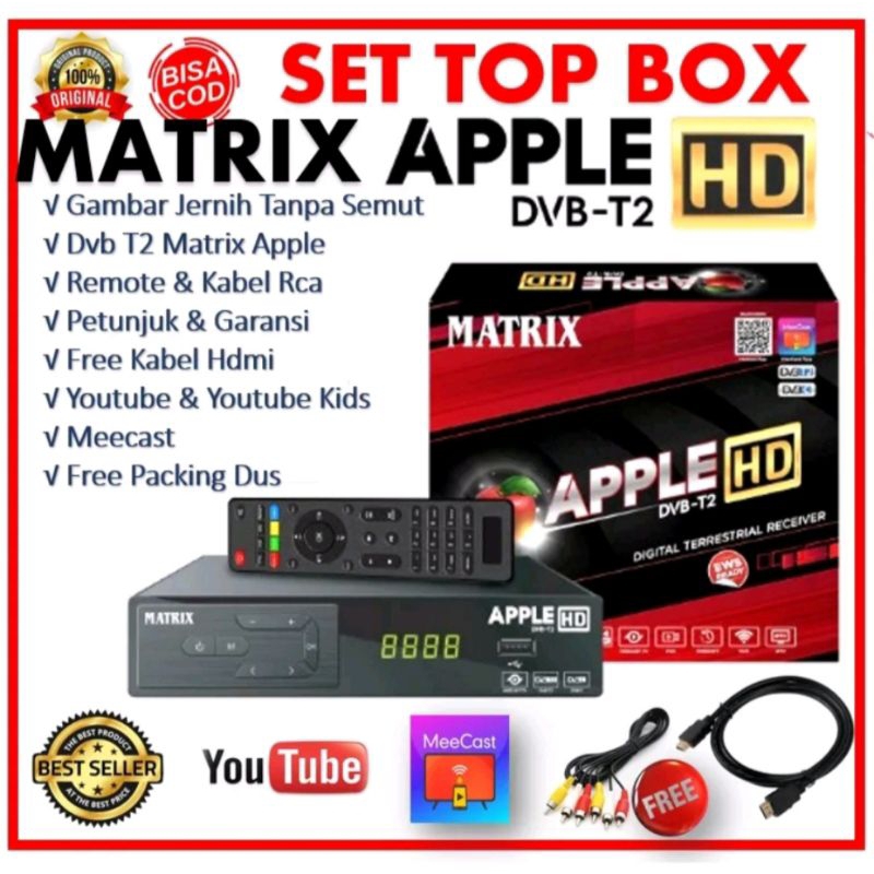 Set Top Box Matrix Apple Merah