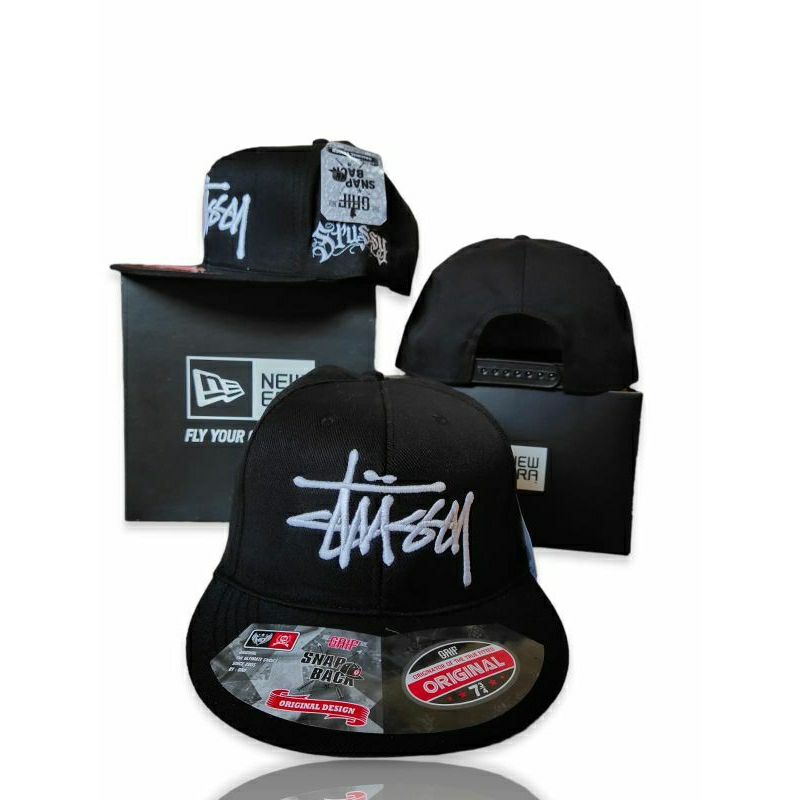 TOPI SNAPBACK STUSSY BLACK