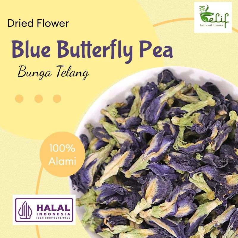 ELIF TEA Butterfly Pea Tea : Blue Butterfly Pea Flower Tea / Teh Bunga Telang