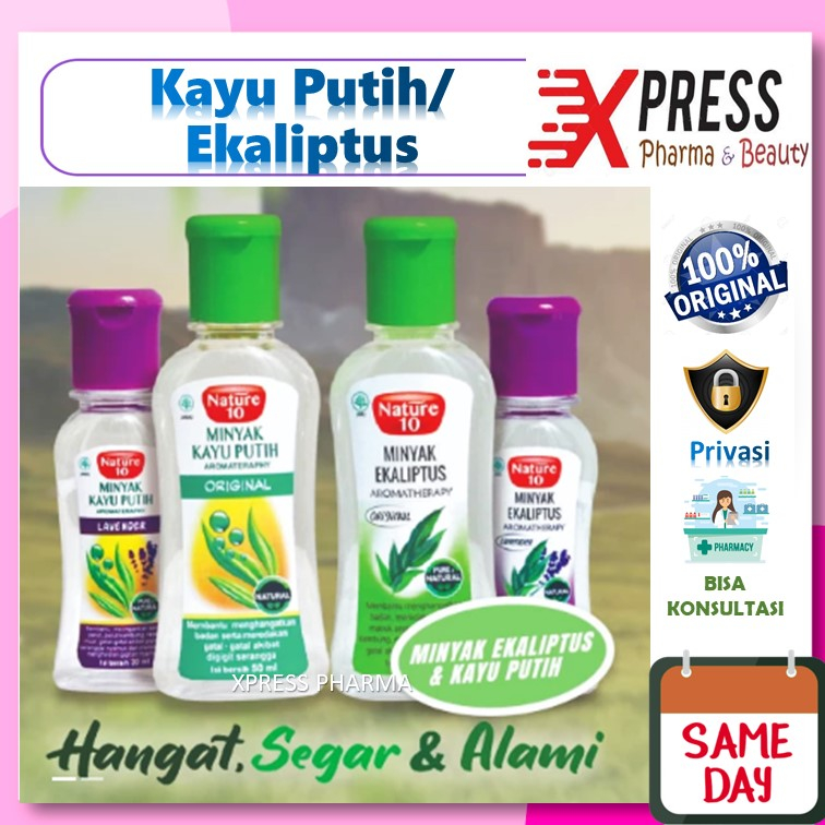 XPRESS  MKP / EKALIPTUS Nature 10 Esepuluh Sepuluh Minyak Kayu Putih Aromaterapi Aromatherapy Lavend