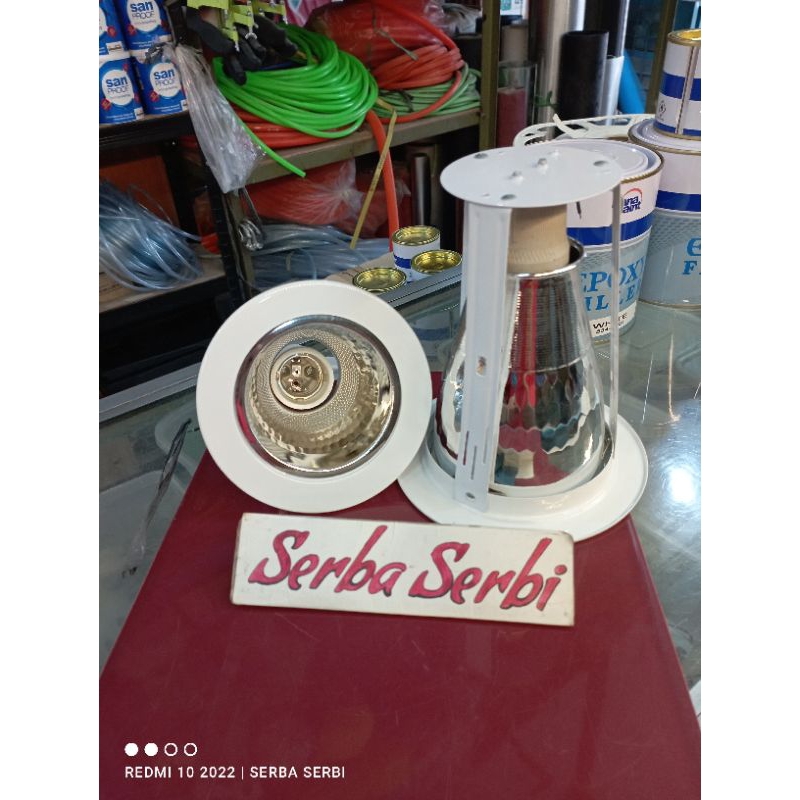 {SARANG LAMPU DOWNLIGHT} Sarang fitting lampu downlight tempel plafon atap