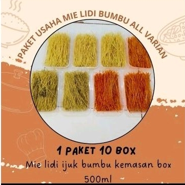 

paket hemat Mie lidi bumbu isi 10 box kemasan 500ml