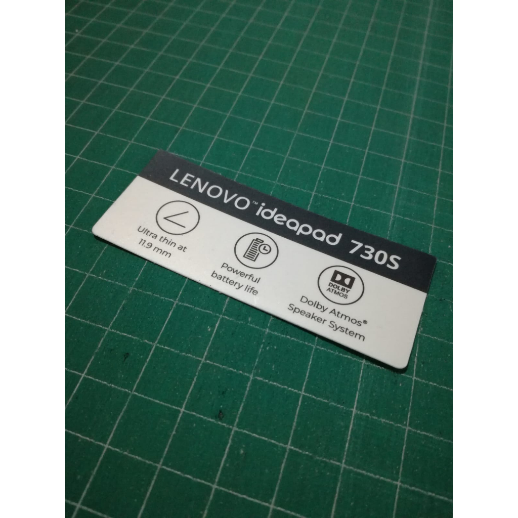 Stiker Spesifikasi Laptop Lenovo Ideapad 730S