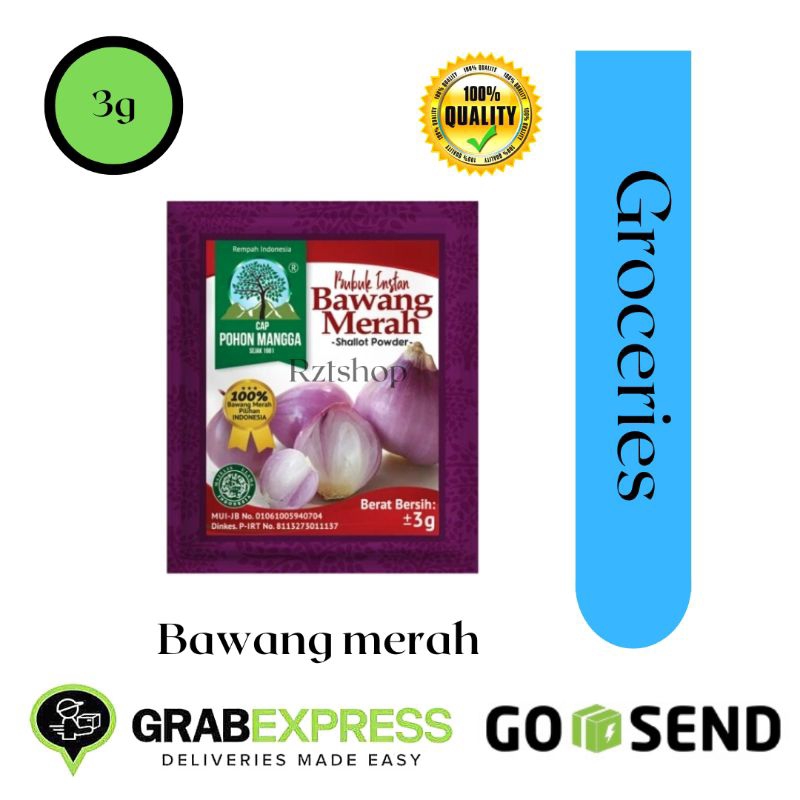 

Bawang merah bubuk Cap pohon mangga sachet