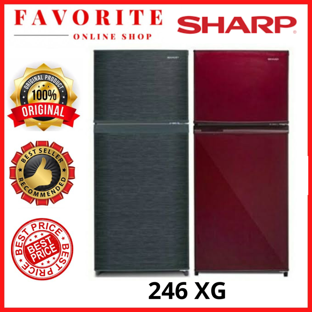 KULKAS SHARP SJ 246 XG LEMARI ES 2 PINTU SHARP SJ246XG