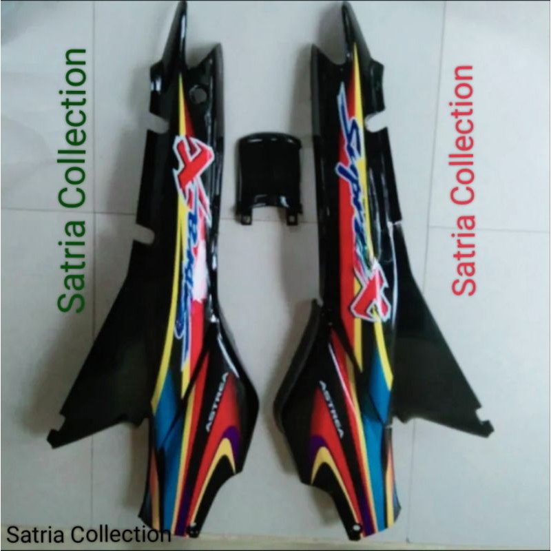 Cover bodi Motor supra X lama + box aki berstriping