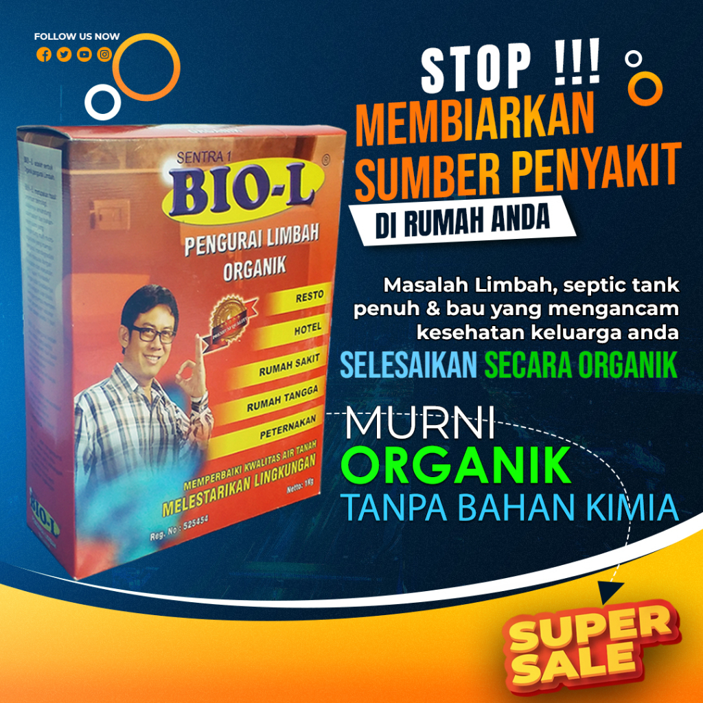 Bio-L 500 Gram - Kuras WC tanpa sedot - Pengurai Limbah Organik