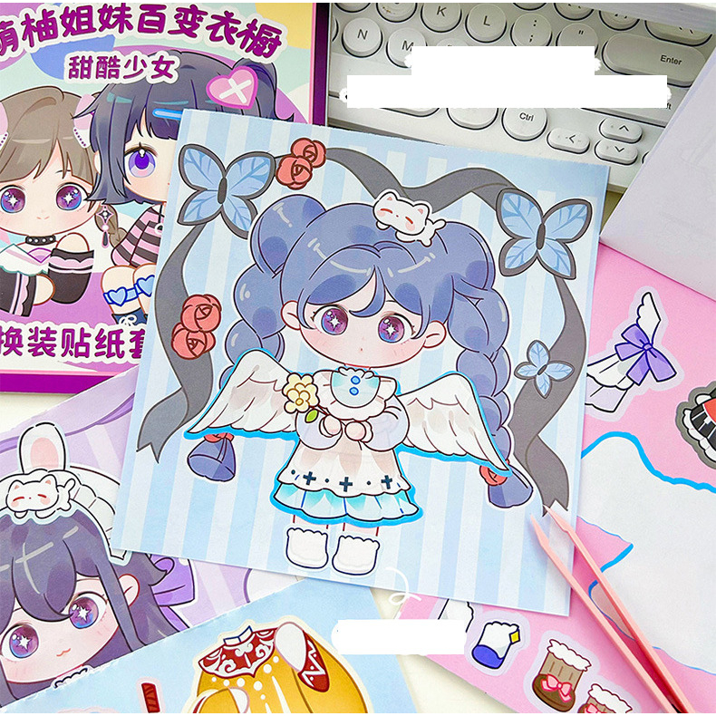 

GEMILANGWALLPAPER - STICKER SISTER FASHION DRESSUP MAKE UP STICKER BOOK FOR CHILDREN'S TOY PRINCESS Sticker Antique Doll DIY Dress Up Sticker Book | STIKER BUKU | STIKER LUCU | LABEL STIKER