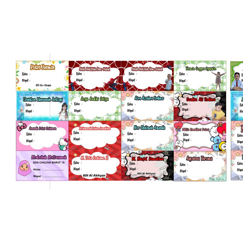 

STICKER BUKU CUSTOM isi 50 pcs | BISA PAKE FOTO