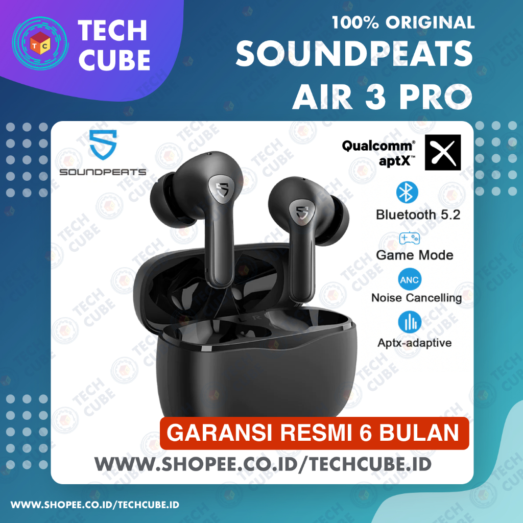 SoundPEATS Air3 PRO / Air 3 PRO TWS ANC Wireless Earphone Bluetooth Transparency Mode