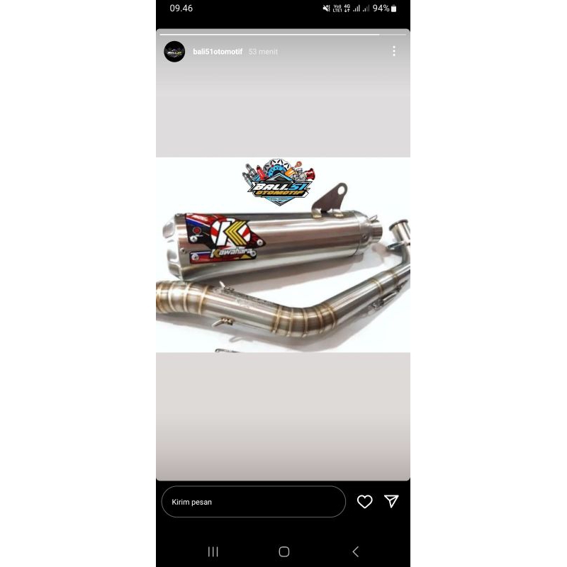 Knalpot racing original GT Pro kawahara Nmax aerox vario pcx