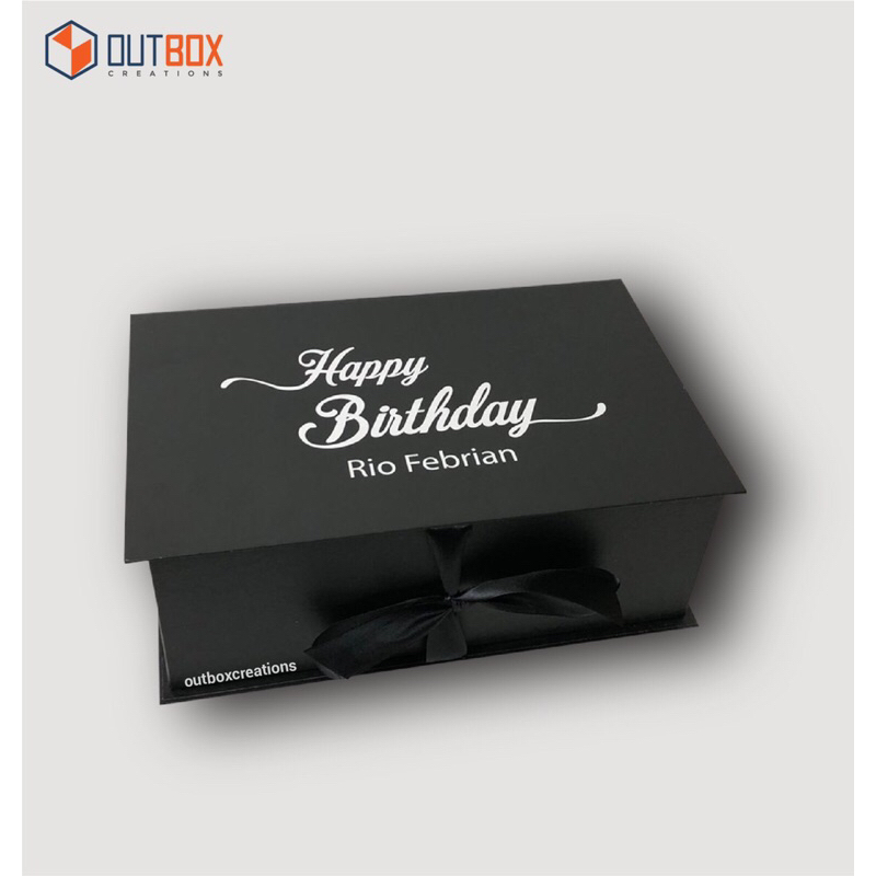 

Box kado ulang tahun custom printing hitam