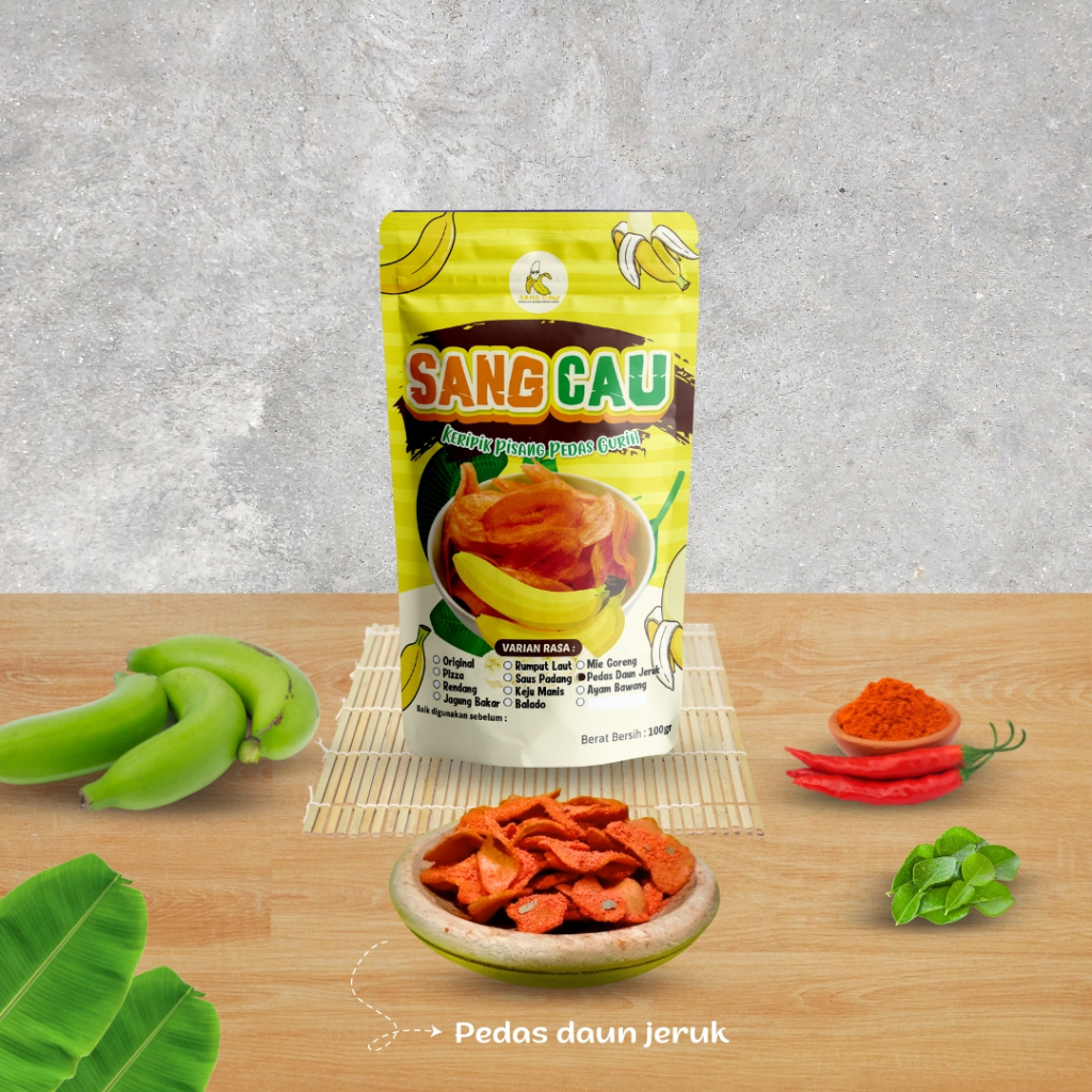 

Sang Cau Viral Keripik Pisang Rasa Pedas Daun Jeruk (100 gr)