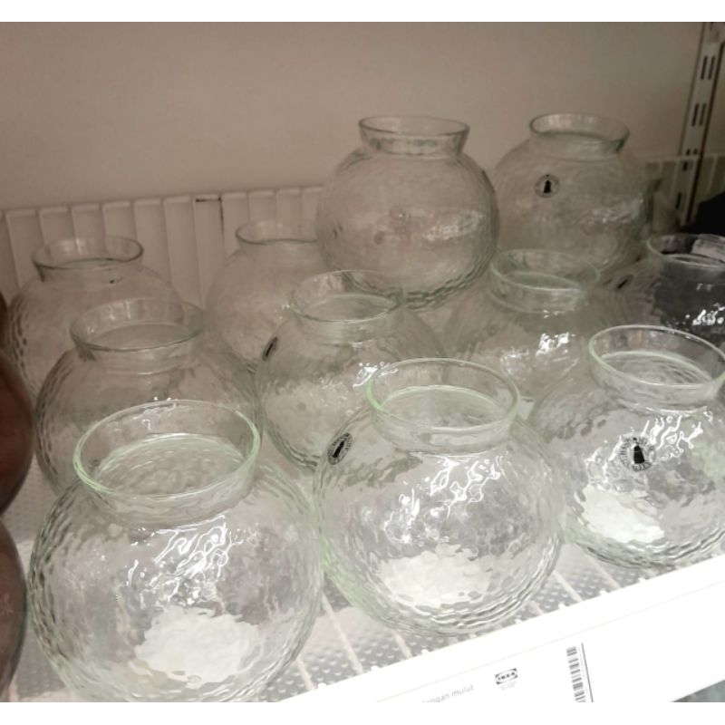 VAS BUNGA VAS KACA BULAT VAS KACA BERPOLA KONSTFULL