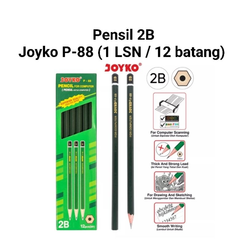 

Pensil 2B Joyko P-88 (1 LUSIN)