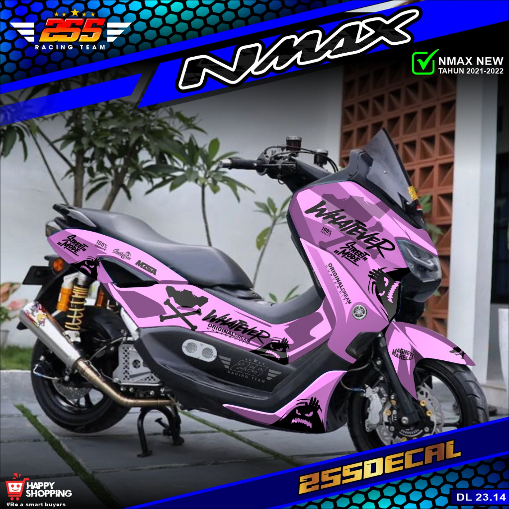 Ditamensee - Stiker Decal Full Body NMAX New 2020-2022 - Desain Polos Racing Kode DL23.15