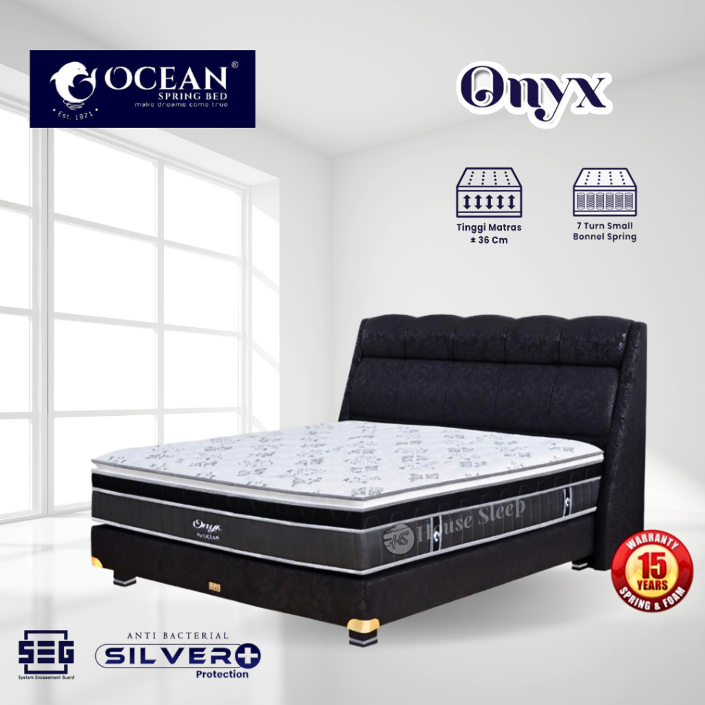 SPRINGBED OCEAN ONYX ( MATRAS DAN FULLSET ) ALL SIZE