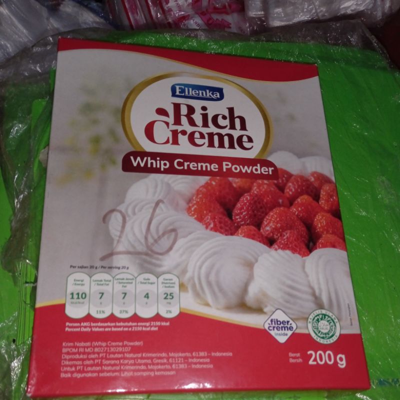 

ELLENKA RICH CREME WHIP CREME POWDER 200 GRAM