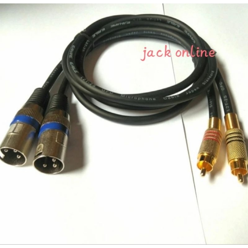kabel audio canare 3 meter jack canon xlr male ke rca male