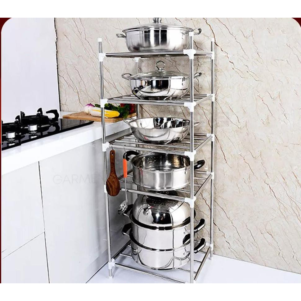 Rak dapur /rak susun/rak dapur tempat penyimpanan wajan panci