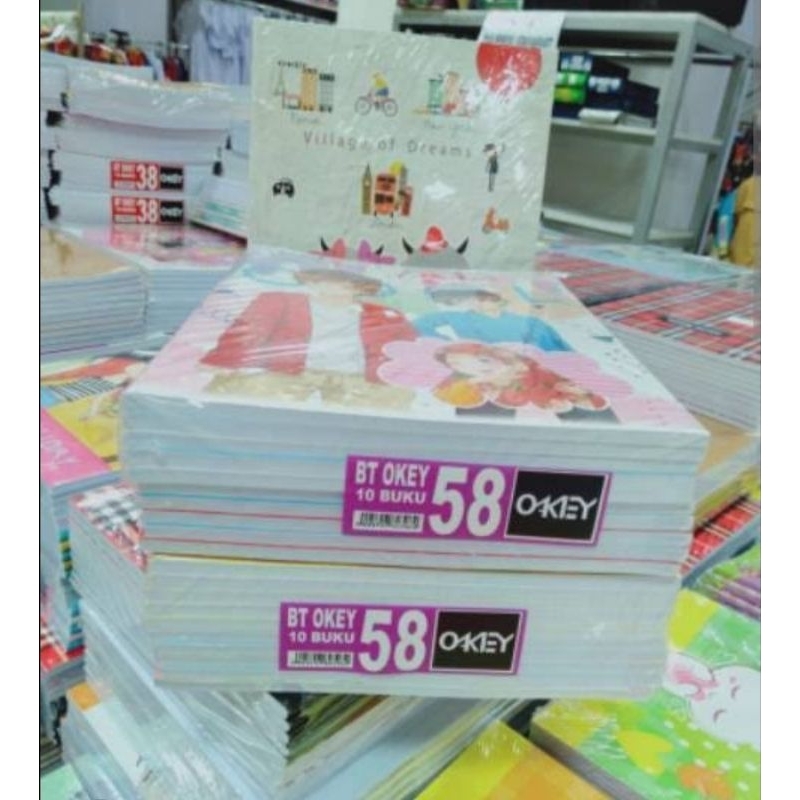 

BUKU TULIS OKEY 58 LEMBAR ISI 10 BUKU