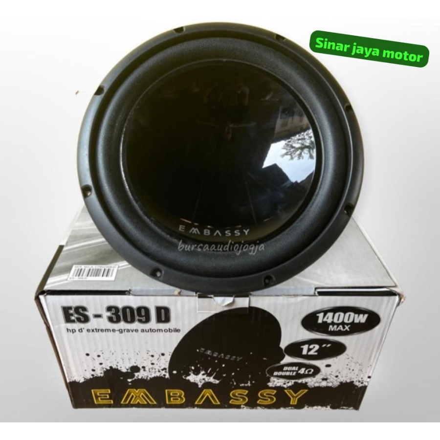 SUBWOOFER 12 Inch SUPER BADAK DOUBLE COIL EMBASSY ES- 309D subwoofer embassy