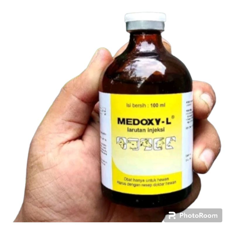 Medoxy L inject 100ml obat injeksi untuk ayam kucing sapi domba  sakit