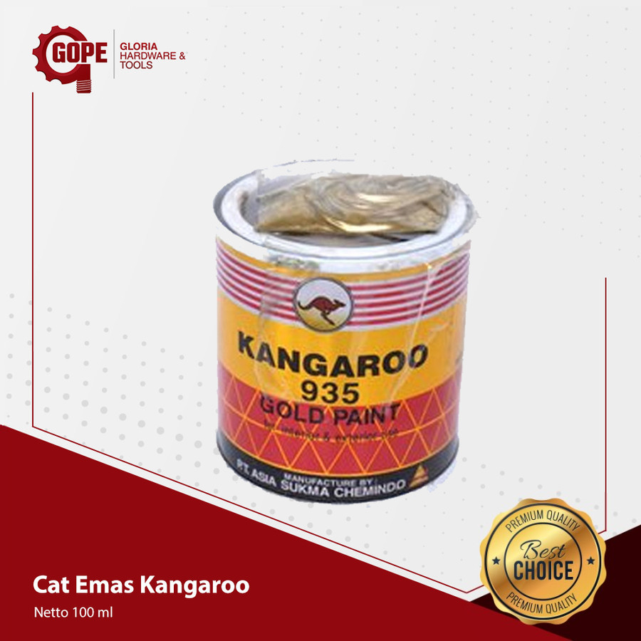 

Cat Kayu Besi Warna Emas Kangaroo Kaleng Kecil 100 ml