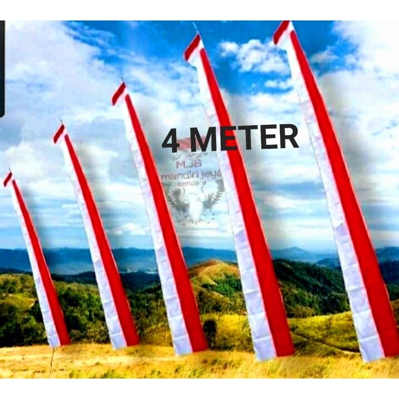 Bendera umbul umbul 4 meter MERAH PUTIH / umbul umbul Merah Putih