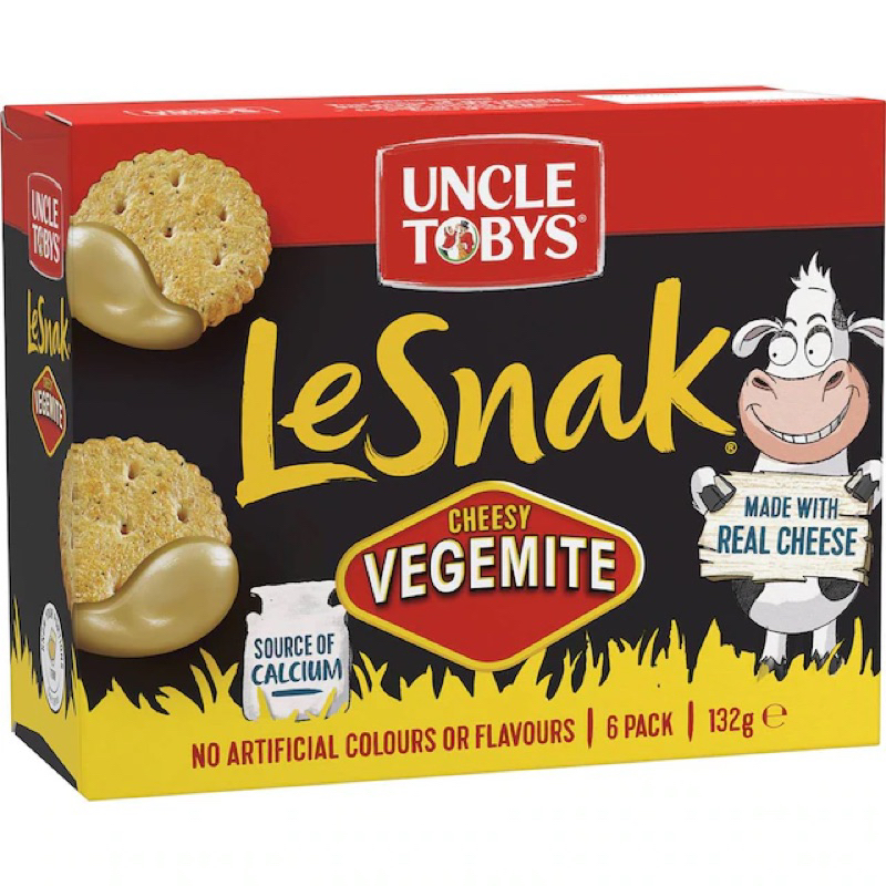

Uncle Tobys Le Snak Cheesy Vegemite 6 Pack - Australia