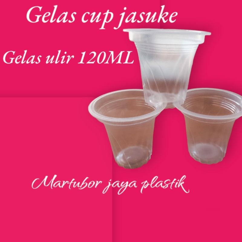 Gelas Plastik Eskrim Jagung Jasuke Cup Ulir 120mldiameter 7cmtinggi 6cm  50pcs