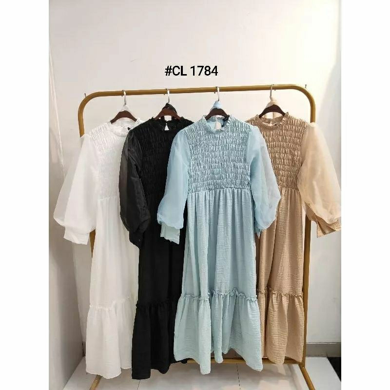 Gamis dress lafreya LFY ori premium mix organza